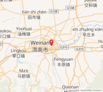 Map of Weinan, Shaanxi