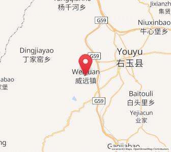 Map of Weiyuan, Shanxi