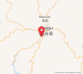 Map of Weiyuan, Yunnan