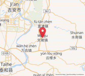 Map of Wenbei, Jiangxi