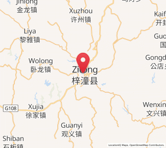 Map of Wenchang, Sichuan