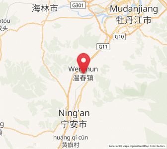 Map of Wenchun, Heilongjiang