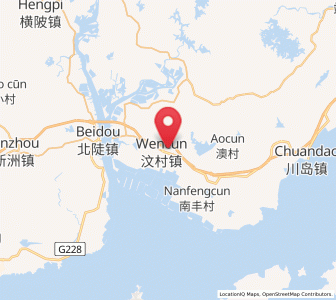 Map of Wencun, Guangdong