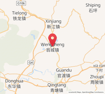 Map of Wengcheng, Guangdong