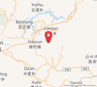 Map of Wengshan, Zhejiang