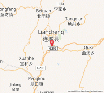 Map of Wenheng, Fujian