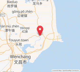 Map of Wenjiao, Hainan