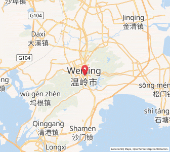 Map of Wenling, Zhejiang