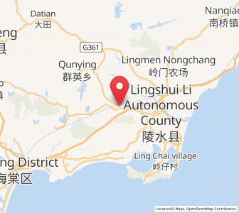 Map of Wenluo, Hainan