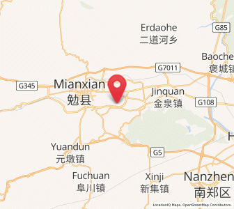 Map of Wenquan, Shaanxi