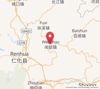Map of Wenshao, Guangdong