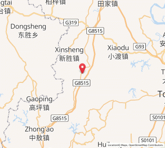 Map of Wofo, Chongqing