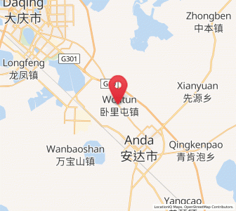 Map of Wolitun, Heilongjiang