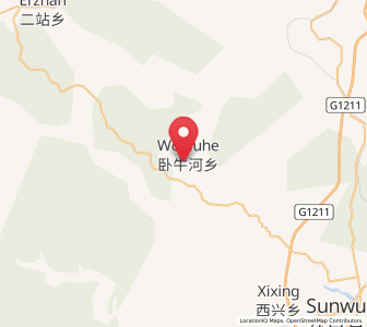 Map of Woniuhe, Heilongjiang