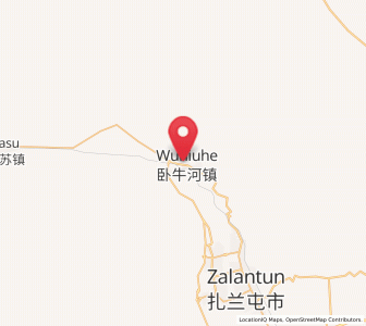 Map of Woniuhe, Inner Mongolia