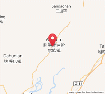 Map of Woniutu, Heilongjiang