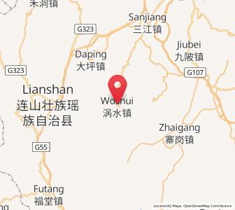 Map of Woshui, Guangdong