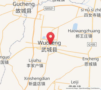 Map of Wucheng, Shandong