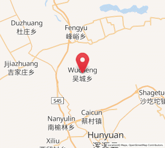 Map of Wucheng, Shanxi