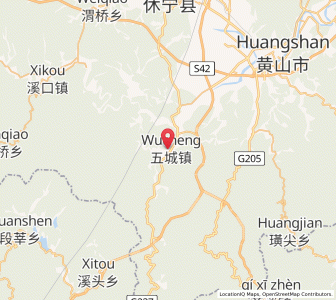 Map of Wucheng, Anhui