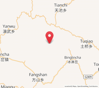 Map of Wuchengzi, Gansu