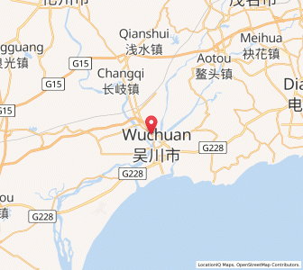 Map of Wuchuan, Guangdong