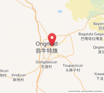 Map of Wudan, Inner Mongolia