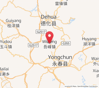 Map of Wufeng, Fujian