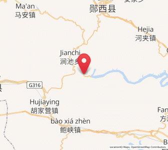 Map of Wufeng, Hubei