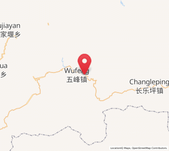 Map of Wufeng, Hubei