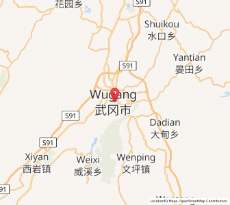 Map of Wugang, Hunan