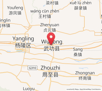 Map of Wugong, Shaanxi