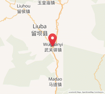 Map of Wuguanyi, Shaanxi
