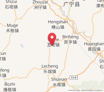 Map of Wuhe, Guangdong