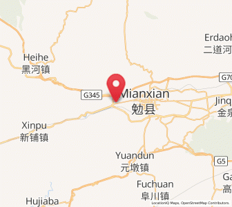Map of Wuhou, Shaanxi