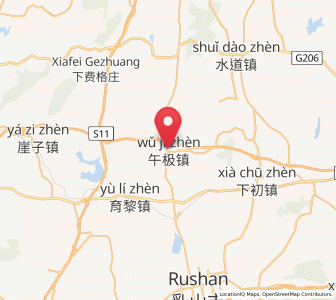 Map of Wuji, Shandong