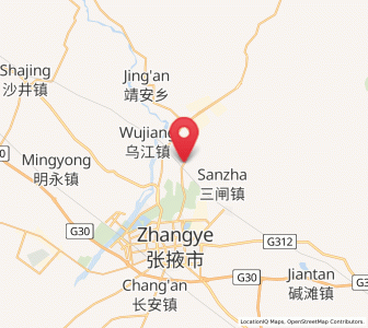 Map of Wujiang, Gansu