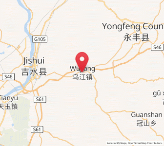 Map of Wujiang, Jiangxi