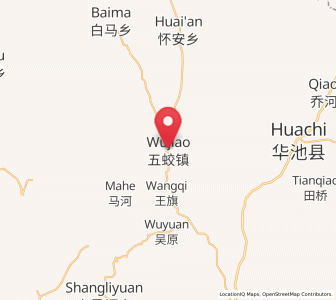 Map of Wujiao, Gansu