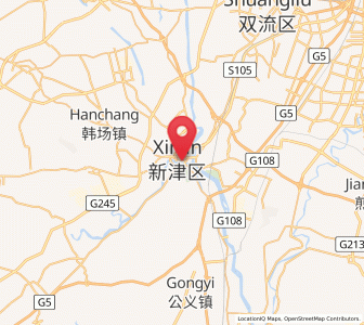 Map of Wujin, Sichuan