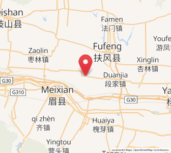 Map of Wujing, Shaanxi