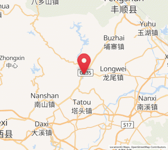 Map of Wujingfu, Guangdong