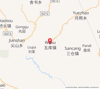 Map of Wuku, Gansu