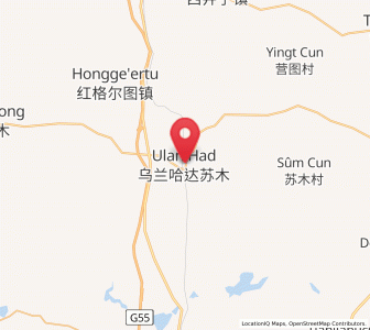 Map of Wulan Hada, Inner Mongolia