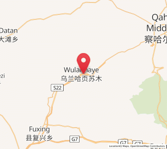 Map of Wulan Haye, Inner Mongolia
