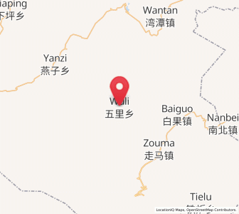 Map of Wuli, Hubei
