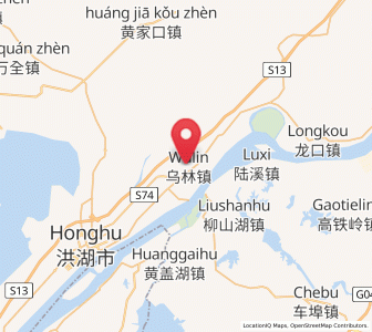 Map of Wulin, Hubei