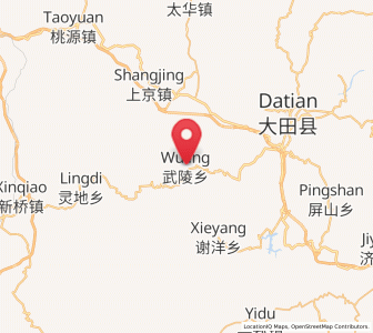 Map of Wuling, Fujian