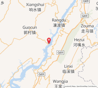 Map of Wuling, Chongqing