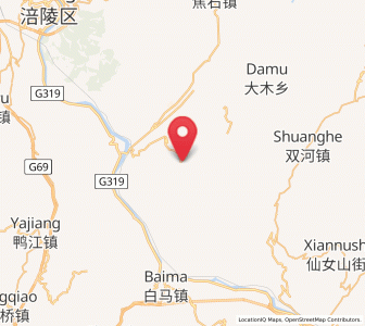 Map of Wulingshan, Chongqing